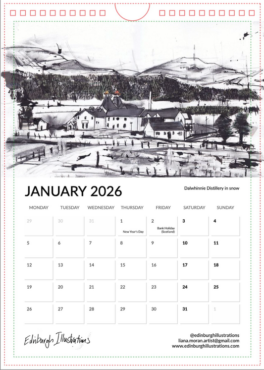 Distilleries of Scotland 2026 Calendar