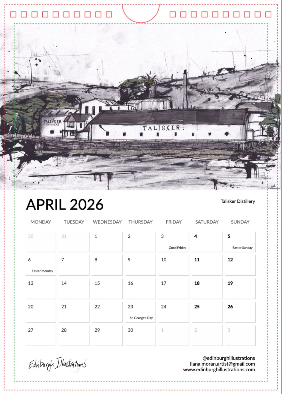 Distilleries of Scotland 2026 Calendar