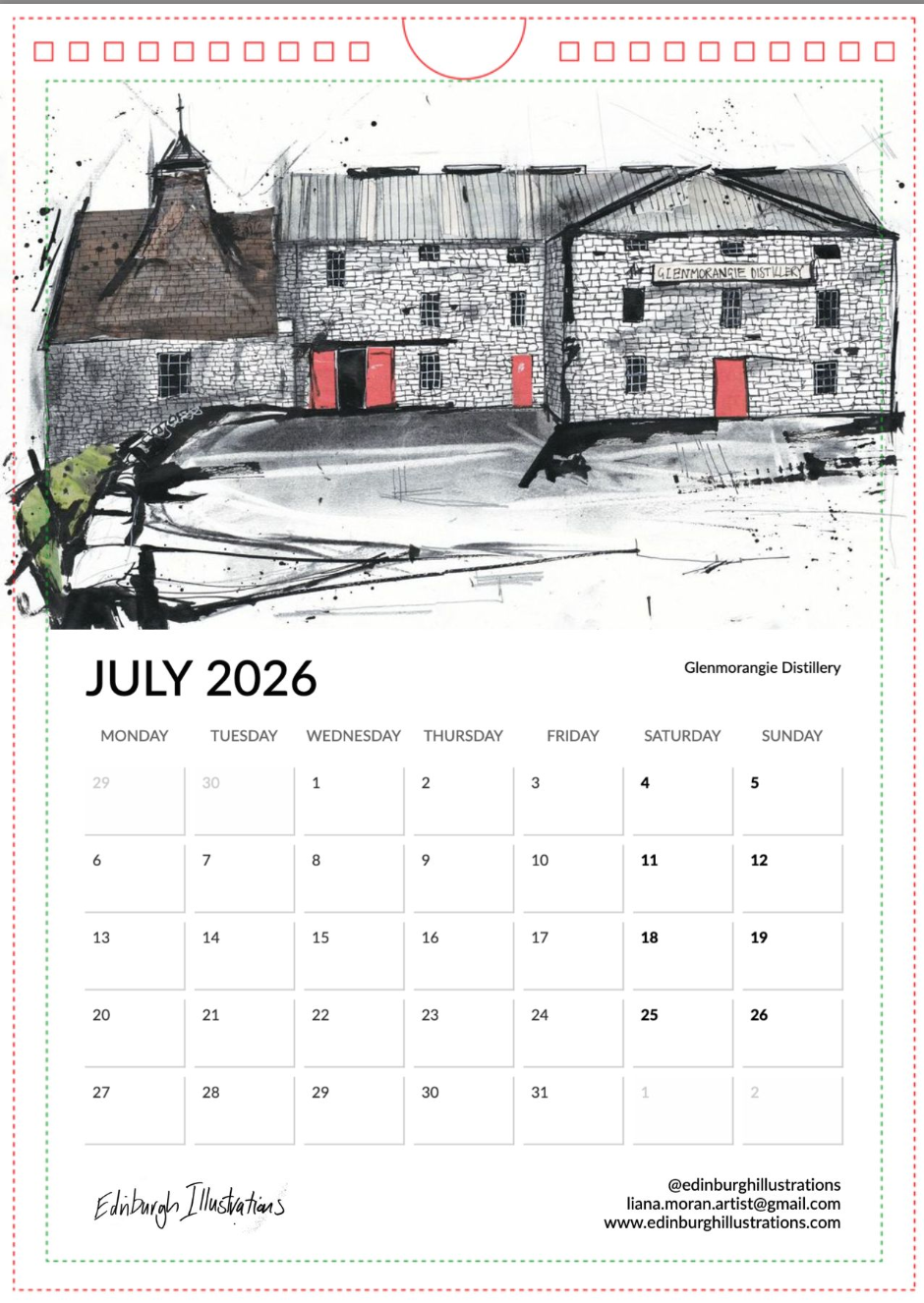 Distilleries of Scotland 2026 Calendar