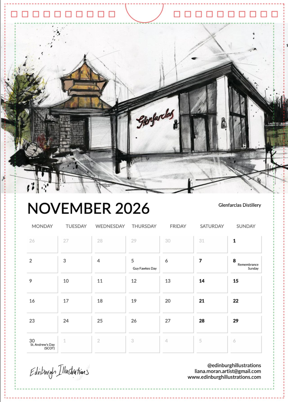 Distilleries of Scotland 2026 Calendar