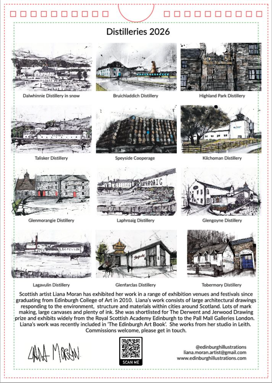 Distilleries of Scotland 2026 Calendar