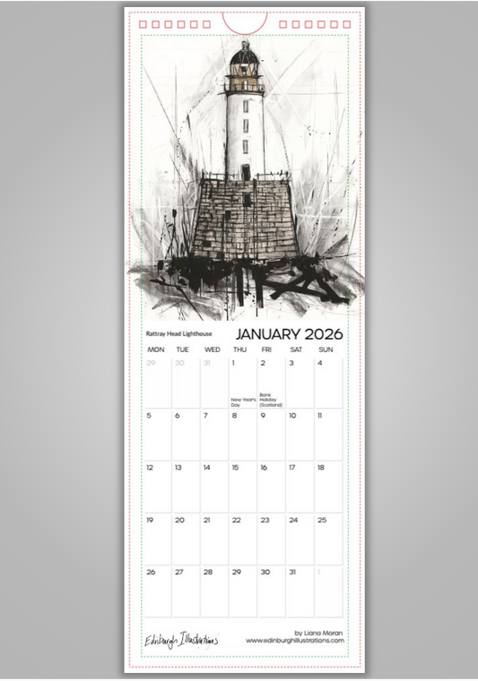 Lighthouses of Scotland Calendar 2026