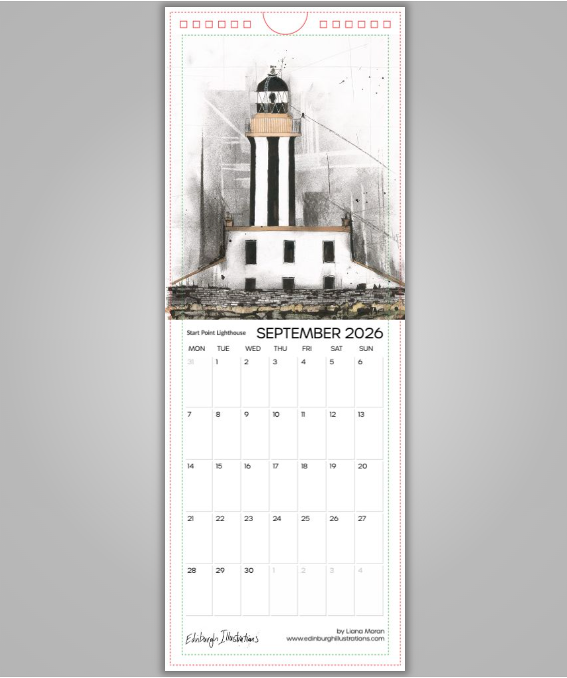 Lighthouses of Scotland Calendar 2026