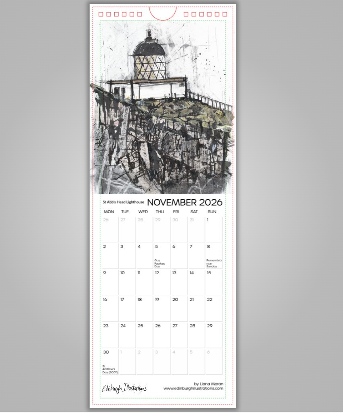 Lighthouses of Scotland Calendar 2026
