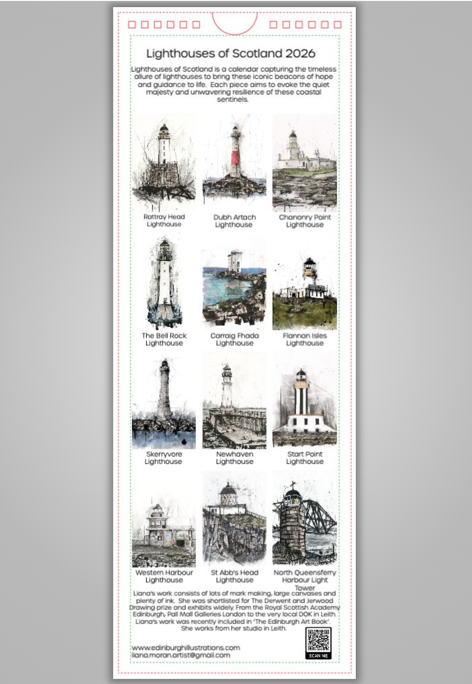 Lighthouses of Scotland Calendar 2026