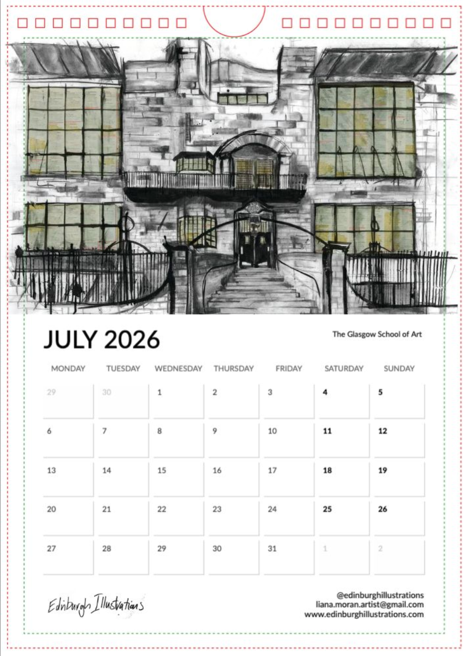 Scotland 2026 Calendar