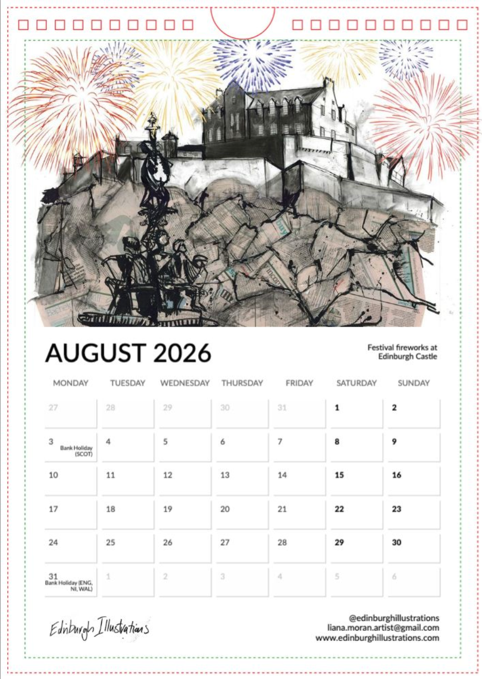 Scotland 2026 Calendar