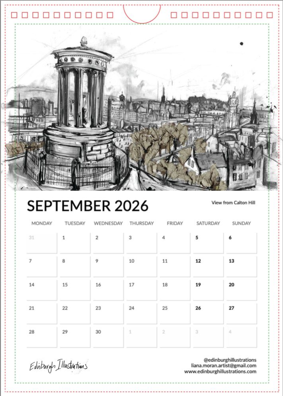 Scotland 2026 Calendar