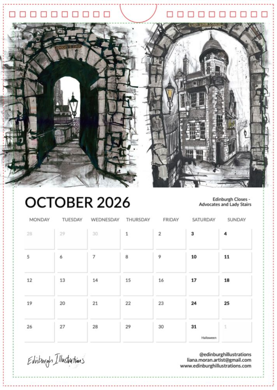 Scotland 2026 Calendar