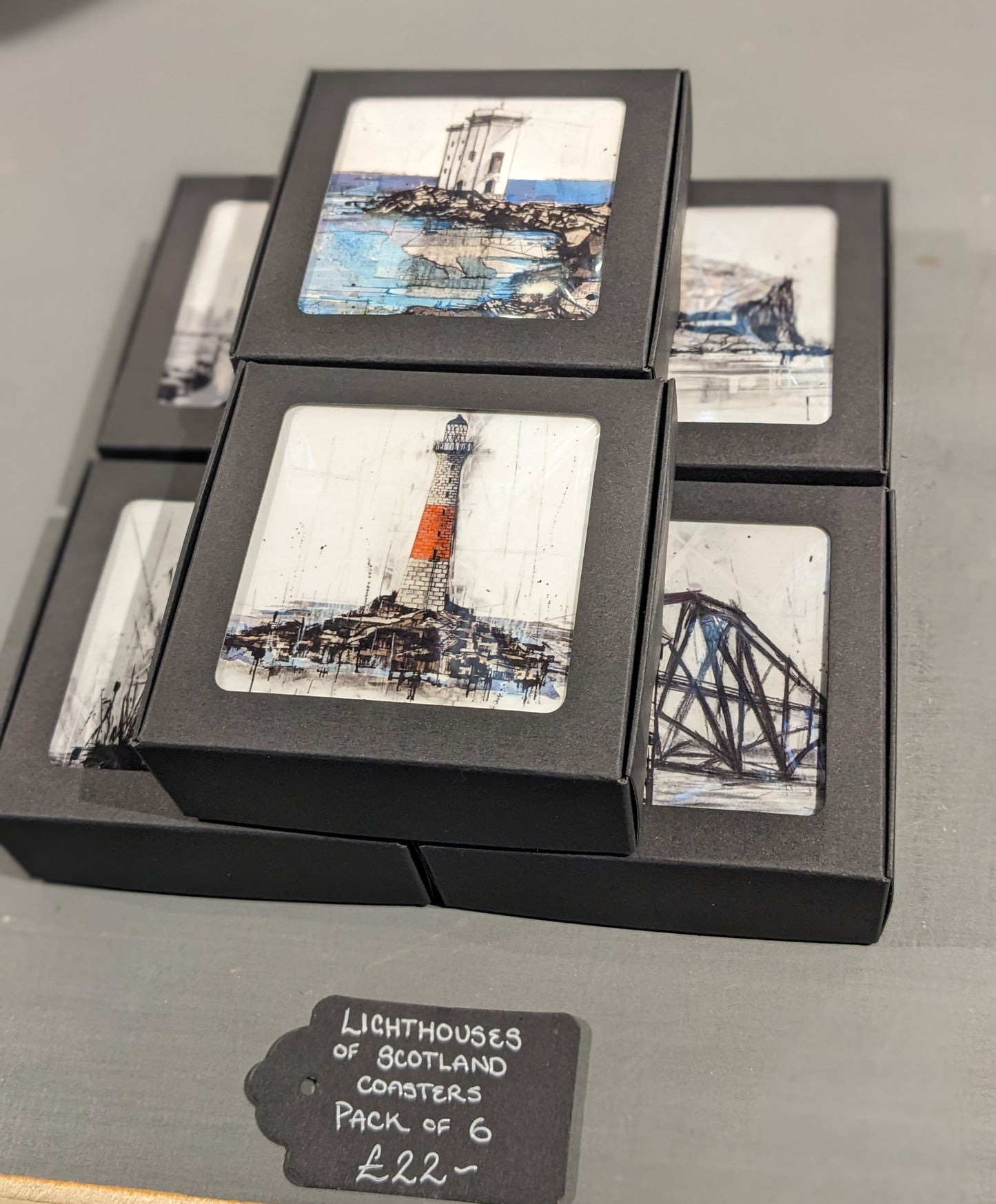 Lighthouses of Scotland Coaster set