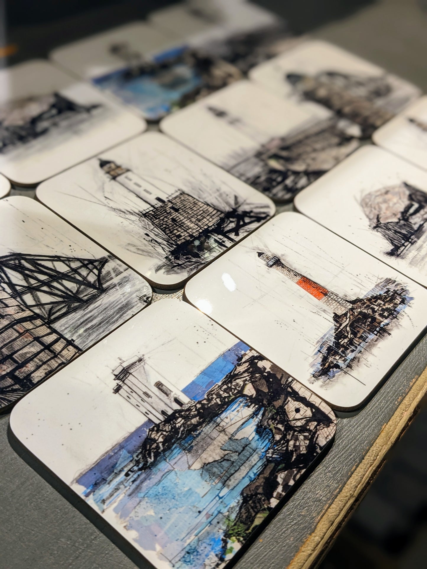 Lighthouses of Scotland Coaster set