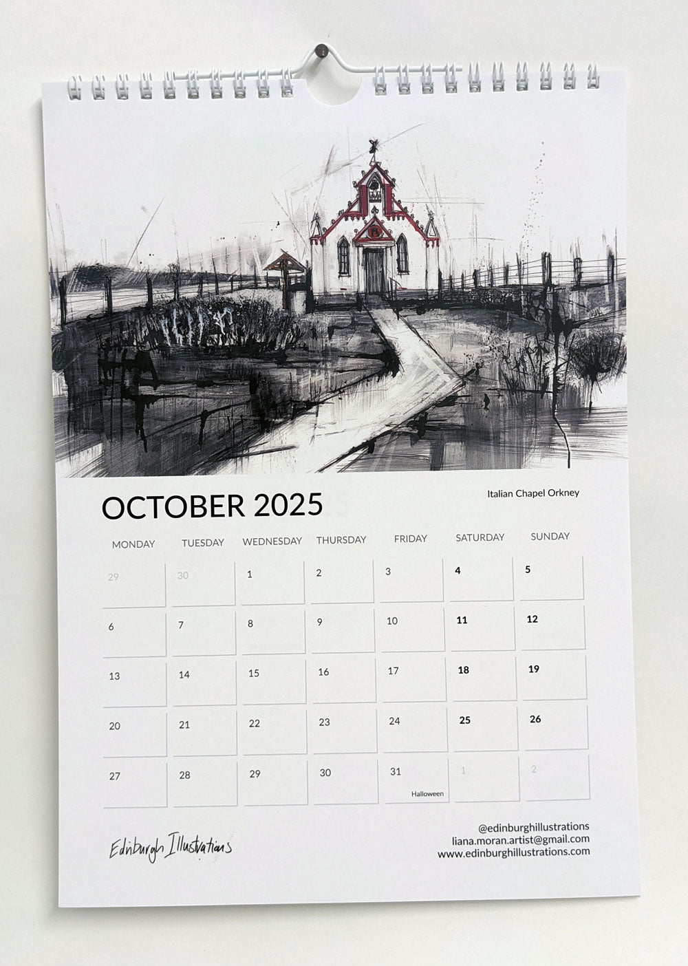 Scotland 2025 Calendar – Edinburgh Illustrations Ltd