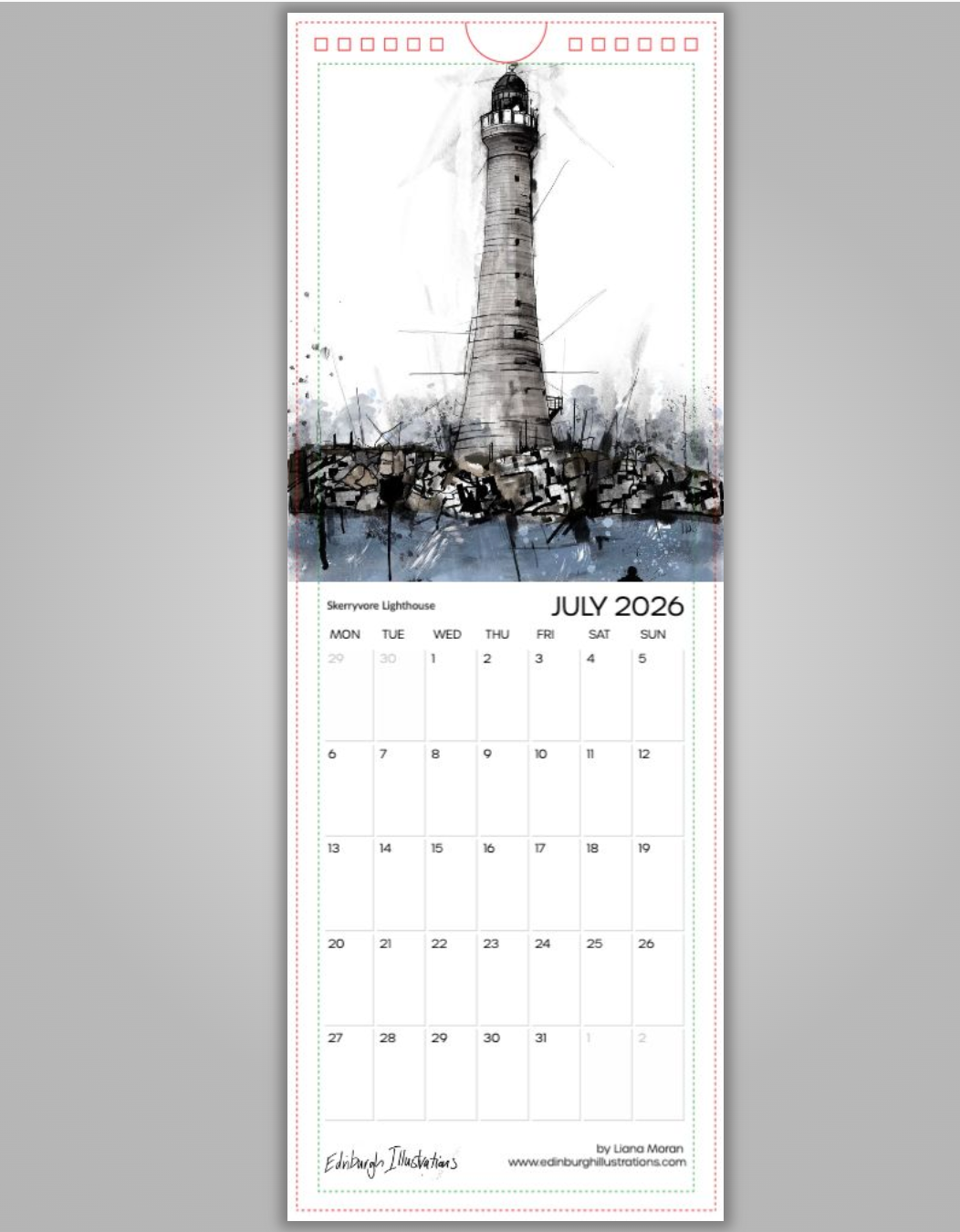 Lighthouses of Scotland Calendar 2026