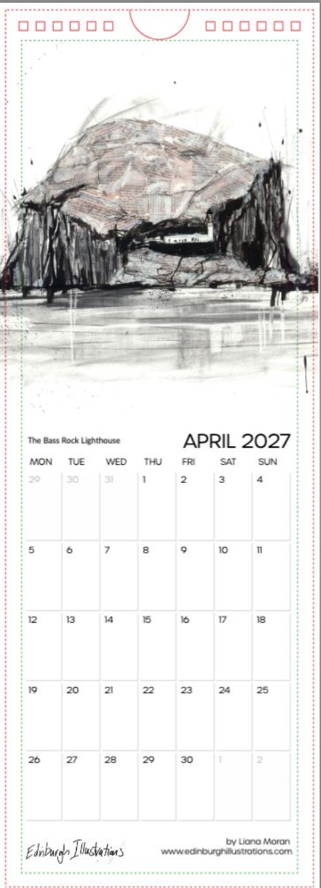 Lighthouses of Scotland Calendar 2027