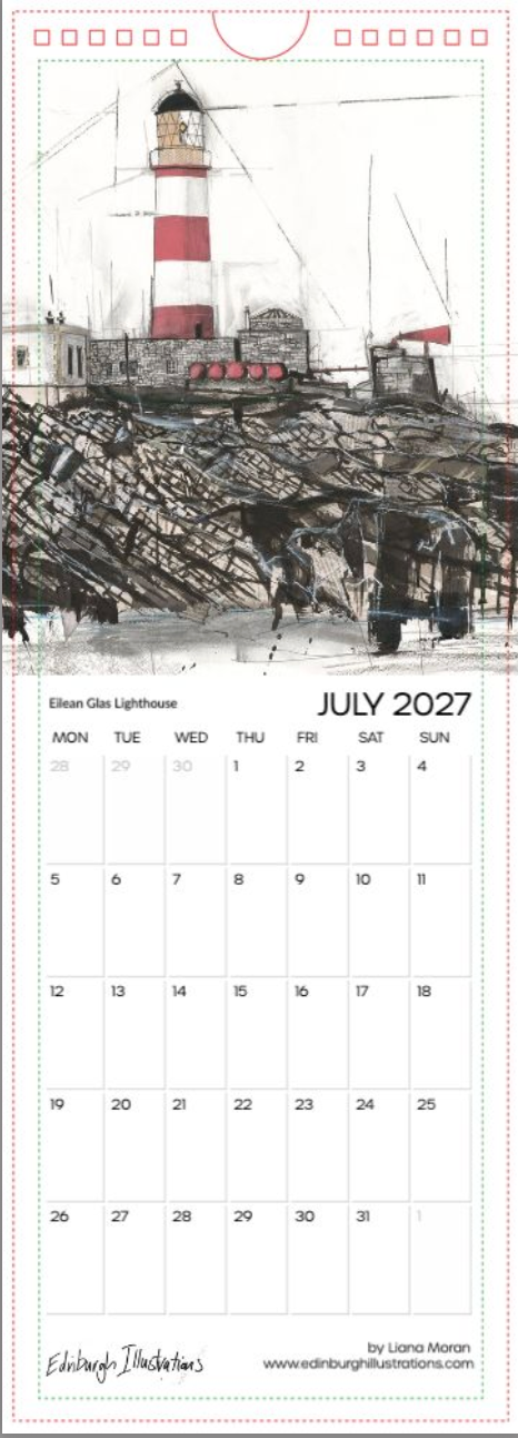 Lighthouses of Scotland Calendar 2027