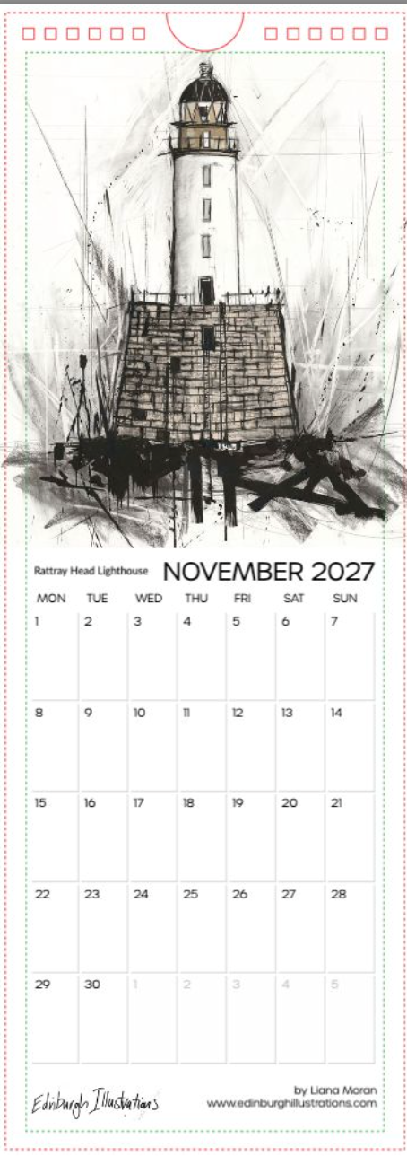 Lighthouses of Scotland Calendar 2027
