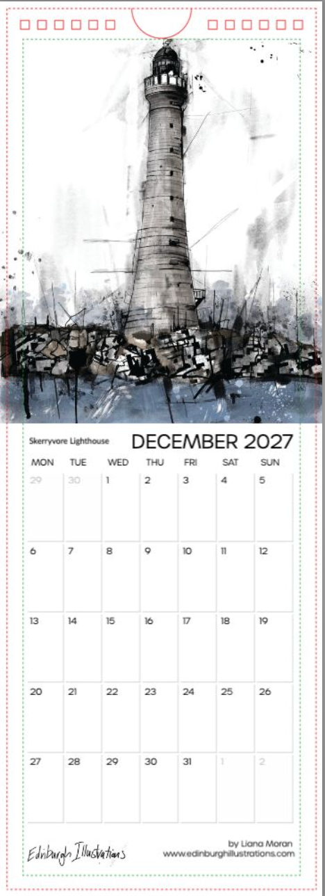 Lighthouses of Scotland Calendar 2027