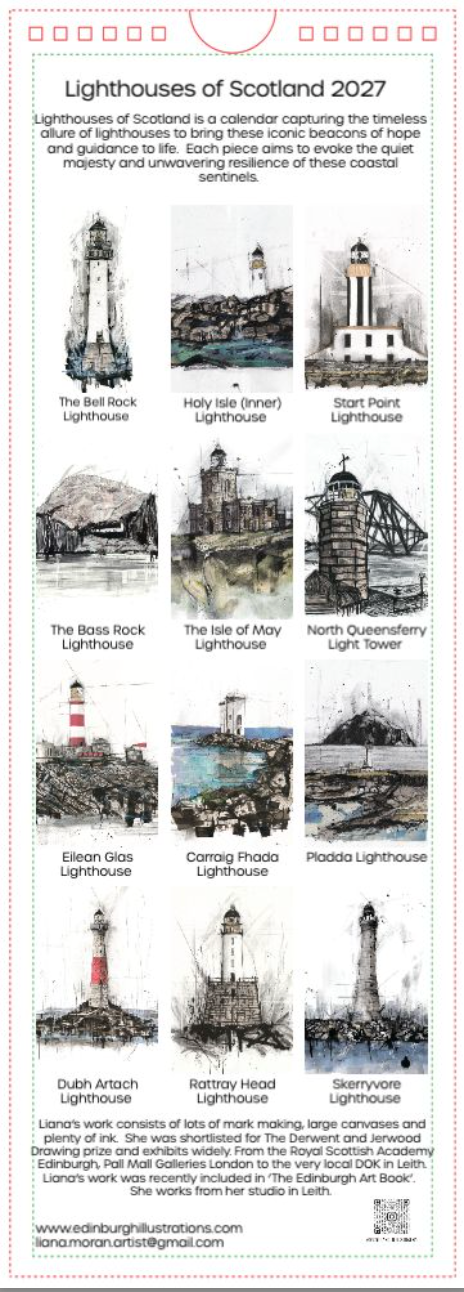 Lighthouses of Scotland Calendar 2027