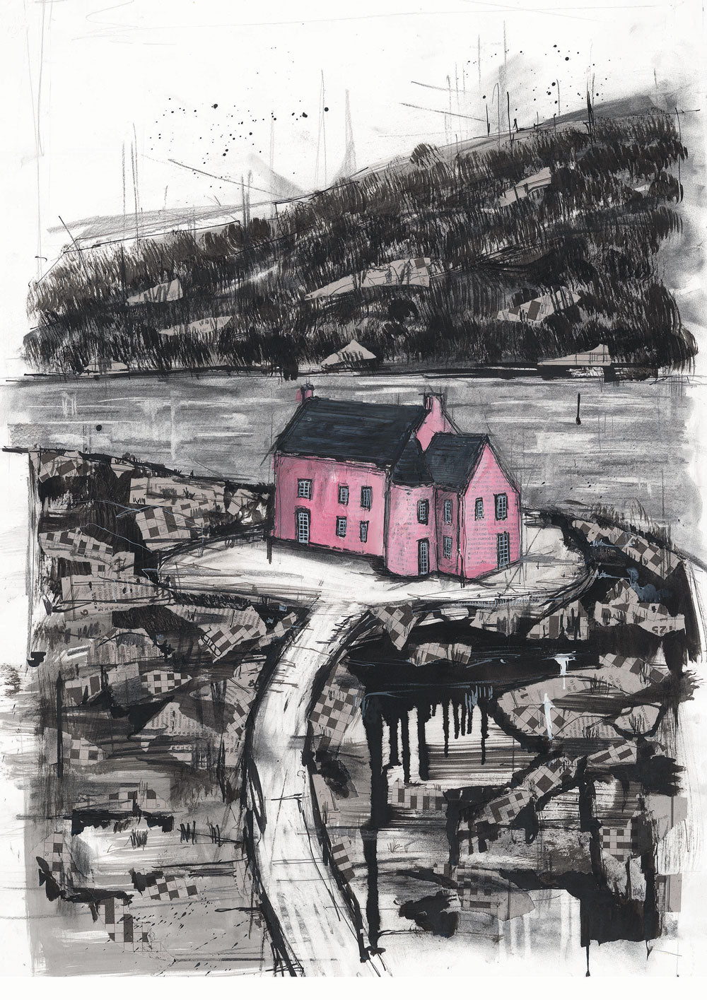 Pink House on Loch Glass